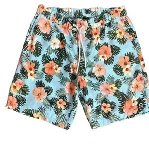 EMPYRE Men's Floral Swim Trunks Board Shorts Size Medium Vacation Swim Beach